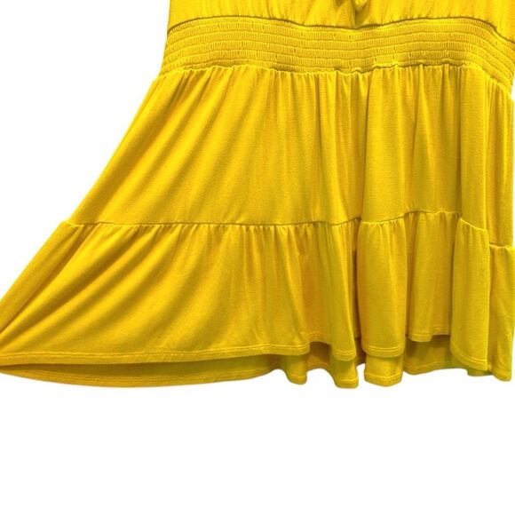 Torrid Yellow Super Soft Tie Front Keyhole Babydoll Top Size 2 2XL - Picture 9 of 11